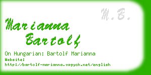 marianna bartolf business card